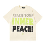 25ss Cross-Border Foreign Trade Hellstar American Trend High Street Retro Print Summer Loose Short-Sleeve T-Shirt Unisex