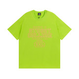 Dropshipping trendy brand short-sleeve T-shirt with dice lettering, basic style, American-style couple's summer outfit