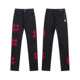 Ksubi trendy brand Purple new AM splatter-print high street retro ripped casual slim-fit jeans for men and women