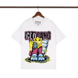 25ss Cross-Border Foreign Trade European and American Street Style Zip Hoodie Glo Cartoon Print Short Sleeve T-Shirt Unisex