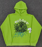 Overseas original heavyweight 450G thick fleece hoodie with foam-printed spider design for men and women Sp5der hoodie