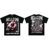 25ss cross-border American streetwear brand HELLSTAR full-print vintage hip-hop loose casual short-sleeve T-shirt for men and women