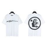 New cross-border HELL trendy high-quality vintage distressed T-shirt, loose fit printed short-sleeve T-shirt, unisex style for couples