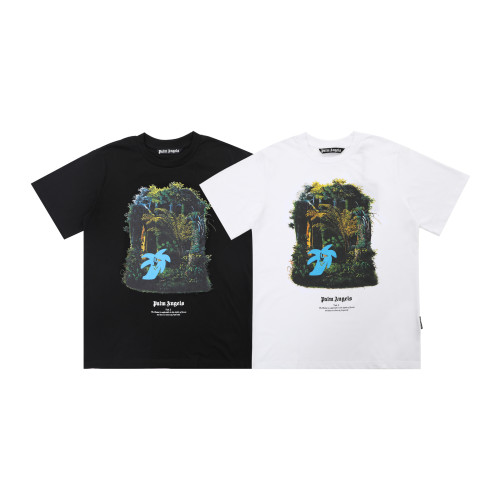 Cross-border foreign trade pa angel European and American trendy brand large logo letter high street unisex couple loose short-sleeve T-shirt ins
