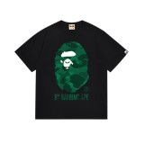 BAPE TShirt SS Summer Ape Head Little Monkey Camouflage Unisex Short Sleeve Round Neck T-Shirt for Men
