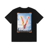 VLONE FOG short-sleeve Grim Reaper limited edition large V high street T-shirt, loose fit, printed, American style, JUICE WRLD collaboration tee