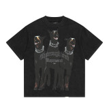REPRESENT Doberman print washed distressed short-sleeve European and American men's summer heavy-duty trendy brand T-shirt wholesale