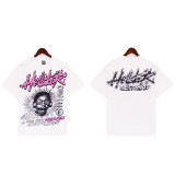 American trendy INS-style Hell Star retro print summer street fashion loose casual shorts and short-sleeve T-shirt for men and women
