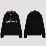 AMIRI American fashion brand washed casual logo embroidered hoodie with lettering, loose fit, unisex