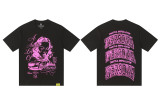 25ss American fashion high street COUGH SYRUP 3D white ink direct print rhinestone high street loose double yarn short sleeve t-shirt for men