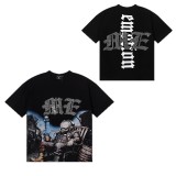 American-style alien print summer round-neck unisex loose casual short-sleeve T-shirt cross-border print short-sleeve collection