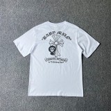 BAPE cross-border foreign trade short-sleeve T-shirt with cross, little monkey, and Sanskrit print, trendy loose fit, pure cotton, unisex