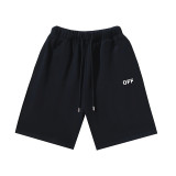 High-quality OFF-WHITE American streetwear brand brushed graffiti arrow shorts, summer casual shorts for men and women