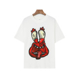 American trendy high street hip-hop Billionaire cartoon abstract pattern printed casual round-neck short-sleeve T-shirt for men and women