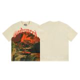 Cross-border foreign trade American fashion high street skull rock band washed casual loose short-sleeve t-shirt for men and women