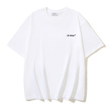 25ss European and American cross-border fashion high street OFF-WHITE high-quality printed graffiti loose short-sleeve T-shirt for men and women