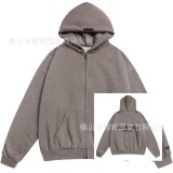 New autumn and winter stylish fleece-lined sports suit for men and women, a trendy and versatile casual loose-fitting sweatshirt.