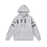 Trapstar's new rainbow gradient letter tiger head embroidery unisex hooded sports sweatshirt and jogger pants set