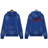 [Hell Series] Trendy High Street Hell Star Distressed Worker Head Print Casual Hoodie