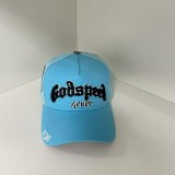 Cross-border European and American trendy brand God&speed skull letter embroidered baseball cap, curved brim cap, unisex outdoor cap