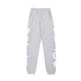 Sp555der spider web print hoodie, European and American trendy brand, large size loose-fitting long pants, hooded sweatshirt set, unisex