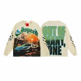 New foreign trade fashion God-speed skull rock band street style pure cotton loose long-sleeve T-shirt unisex