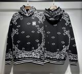 25ss cross-border foreign trade high-quality AMI American streetwear brand loose-fit printed hooded unisex sweatshirt wholesale