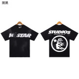 American trendy INS-style Hell Star retro print summer street fashion loose casual shorts and short-sleeve T-shirt for men and women