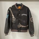 25ss cross-border foreign trade American fashion high street retro skull embroidery hip-hop street loose padded baseball jacket for men and women