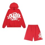 SynaWord American Style Loose Sweatshirt Hoodie Sweatpants Y2K Unisex Trendy Hip-Hop Street Couple Casual Set