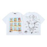 25ss Summer New Arrival Hellstar Fashionable High Street Washed Vintage Print Loose Short Sleeve T-Shirt Unisex