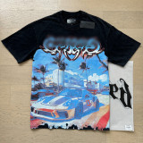 26ss Cross-Border Foreign Trade GOD American Trend High Street Vintage Washed Distressed Skull Unisex Loose Fit Printed Short Sleeve T-Shirt