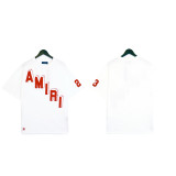 European and American trendy brand AMIRI series tie-dye micro-logo washed retro casual short-sleeve T-shirt, unisex