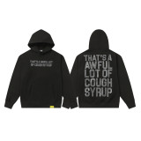 High-end foreign trade version of  THAT'S A AWFUL LOT OF COUGH SYRUP  printed all-over hoodie and pants set