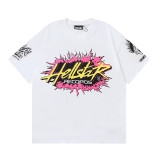 25ss Cross-Border Foreign Trade Hellstar American Trend High Street Retro Print Summer Loose Short-Sleeve T-Shirt Unisex