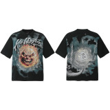 25ss cross-border foreign trade HELLSTAR American style trendy brand high street hip-hop loose casual short-sleeve T-shirt unisex