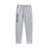 Trapstar's new rainbow gradient letter tiger head embroidery unisex hooded sports sweatshirt and jogger pants set