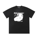 Popular cross-border e-commerce brand Palmt: New summer short-sleeve T-shirt with round neck, letter print, unisex, loose fit, European and American style