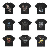REPRESENT Doberman print washed distressed short-sleeve European and American men's summer heavy-duty trendy brand T-shirt wholesale