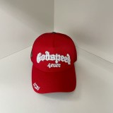 Cross-border European and American trendy brand God&speed skull letter embroidered baseball cap, curved brim cap, unisex outdoor cap