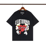 25ss Cross-Border Foreign Trade European and American Street Style Zip Hoodie Glo Cartoon Print Short Sleeve T-Shirt Unisex