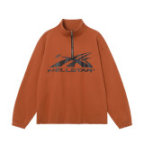 [Hell Series] Trendy High Street Hell Star Distressed Worker Head Print Casual Hoodie