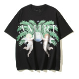 Summer new product amiri short-sleeve niche trendy brand classic letter logo print Amiri unisex loose T-shirt