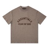 Spring/Summer New FOG ICON Double-Line Letter Print Crew Neck Pullover Short Sleeve Unisex Fleece Hoodie