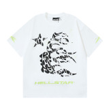 25ss Cross-Border Foreign Trade Hellstar American Trend High Street Retro Print Summer Loose Short-Sleeve T-Shirt Unisex