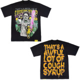 25ss high street fashion brand COUGH SYRUP American-style T-shirt, casual loose short-sleeve summer unisex base shirt