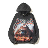 Godspeed Cross-Border 25ss Fall/Winter New Direct Print Washed Vintage Pure Cotton Hip-Hop American Style Hoodie Sweatshirt
