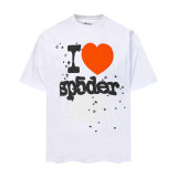 26ss Cross-Border Foreign Trade Sp555der American Style Trendy Brand High Street Printed Foam Loose Casual Short Sleeve T-Shirt for Men and Women