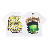 25ss Cross-Border Foreign Trade Hellstar American Trend High Street Retro Print Summer Loose Short-Sleeve T-Shirt Unisex