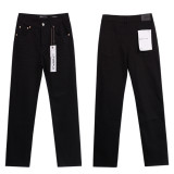 Cross-border American fashion Purple Brand straight-leg jeans, washed, distressed, vintage, ripped, cool and stylish American style